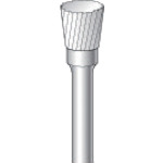 トラスコ中山 ナカニシ チタンコート超硬カッター 逆テーパー(シングルカット) 刃径6.3mm 刃長6.0mm（ご注文単位1本）【直送品】