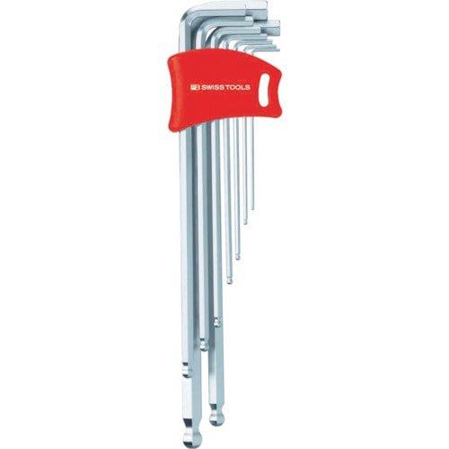 トラスコ中山 PBスイスツールズ ボール付ロング六角棒レンチセット(1.5、2、2.5、3、4、5、6、8、10) 448-1551(ご注文単位1セット)【直送品】