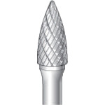 トラスコ中山 ナカニシ チタンコート超硬カッター 砲弾(ダブルカット)刃径9.5mm 刃長20.0mm(ご注文単位1本)【直送品】