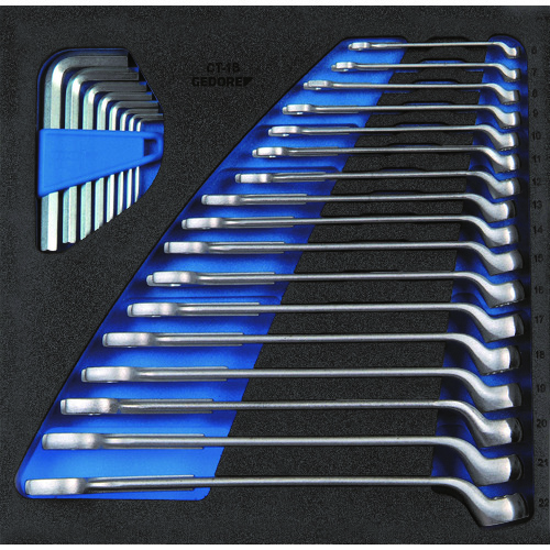 トラスコ中山 GEDORE オフセットコンビスパナセット 1500CT2‐1B（ご注文単位1セット）【直送品】