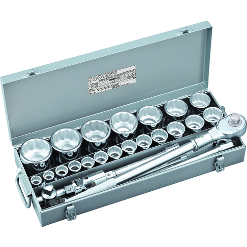 トラスコ中山 TONE ソケットレンチセット 差込角19.0mm 26点セット(ご注文単位1セット)【直送品】