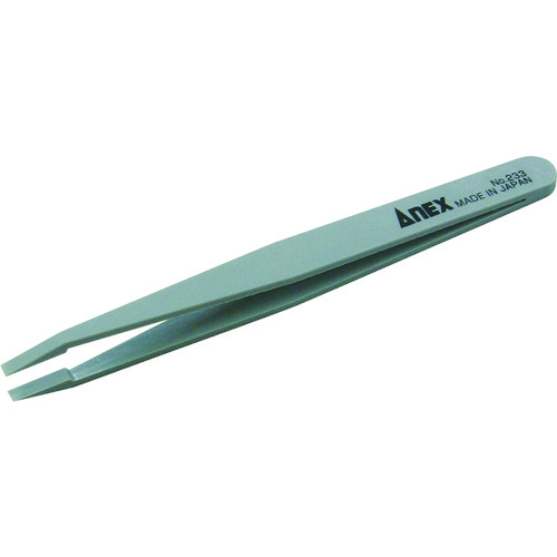 トラスコ中山 アネックス プラスチックピンセット 先平細型(ご注文単位1本)【直送品】