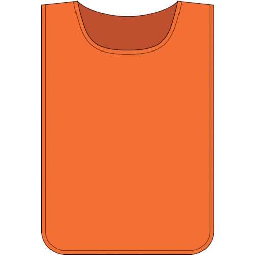 トラスコ中山 緑十字 安全ベスト(ゼッケン) オレンジ無地タイプ ゼッケン-100(オレンジ) 600×440mm 布製（ご注文単位1枚）【直送品】