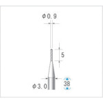 トラスコ中山 ナカニシ 超硬カッター 円筒(シングルカット・エンドカット付) 刃径0.9mm 刃長4mm（ご注文単位1本）【直送品】