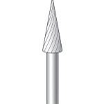 トラスコ中山 ナカニシ 超硬カッター テーパー(シングルカット)刃径5.0mm刃長12.7mm(ご注文単位1本)【直送品】