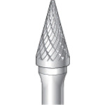 トラスコ中山 ナカニシ 超硬アロイカッター テーパー(アロイカット)刃径9.5mm刃長16mm(ご注文単位1本)【直送品】