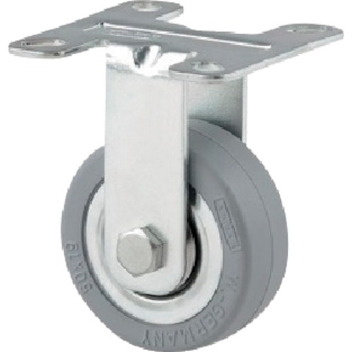 トラスコ中山 テンテキャスター プレート式キャスター“AGILA”(タイヤ痕レスタイプ) φ50 固定式(ご注文単位1個)【直送品】