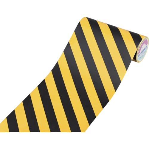 トラスコ中山 緑十字 トラ柄テープ 黄/黒 TR2-D 290mm幅×20m ビニール製 屋内用(ご注文単位1巻)【直送品】