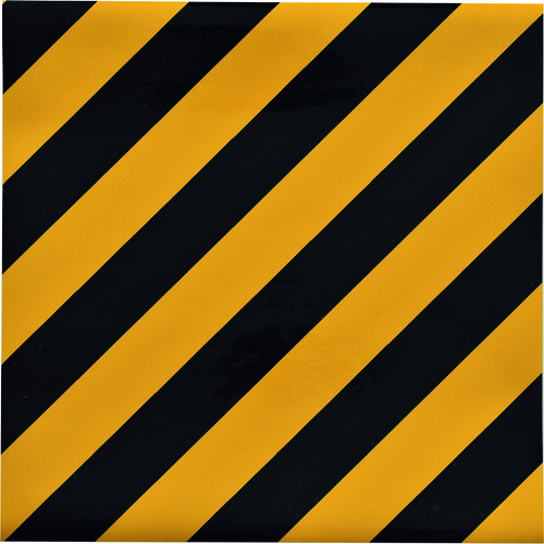 トラスコ中山 緑十字 トラ柄粘着シート 黄/黒 TR5-A 300×300mm 屋内用(ご注文単位1枚)【直送品】