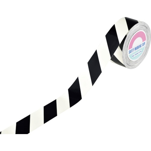 トラスコ中山 緑十字 トラ柄テープ 蓄光/黒 TR6-A 60mm幅×30m ビニール製 屋内用(ご注文単位1巻)【直送品】