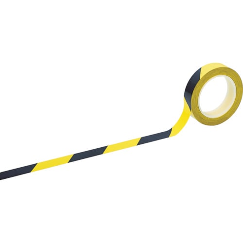 トラスコ中山 緑十字 クリーンルーム用ラインテープ 黄/黒 HCP-25TR 25mm幅×33m PET+PVC(ご注文単位1巻)【直送品】