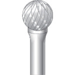 トラスコ中山 ナカニシ 超硬カッター 球(ダブルカット) 刃径12.7mm 刃長12.7mm(ご注文単位1本)【直送品】