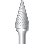 トラスコ中山 ナカニシ 超硬カッター テーパー(シングルカット)刃径12.7mm 刃長22mm(ご注文単位1本)【直送品】