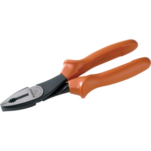 トラスコ中山 バーコ 絶縁ペンチ ピアノ線切断2.5mm 全長200mm 1000V絶縁ハンドル付(ご注文単位1個)【直送品】