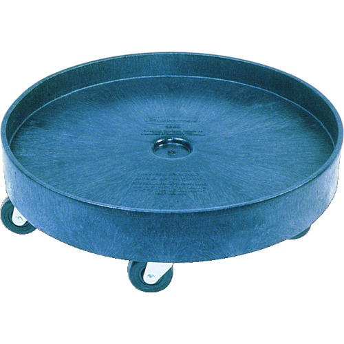 トラスコ中山 ラバーメイド ラウンドブルートコンテナ用ドーリー ドラム式 ブラック(ご注文単位1個)【直送品】