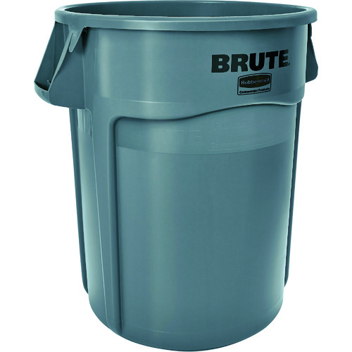 トラスコ中山 ラバーメイド ラウンドブルートコンテナ スリット付き 208.2L グレイ(ご注文単位1個)【直送品】