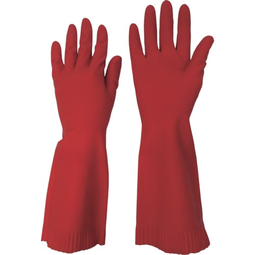 トラスコ中山 ビニスター 天然ゴム手袋 ビューティー中あつ手 オータムレッド M(ご注文単位1組)【直送品】