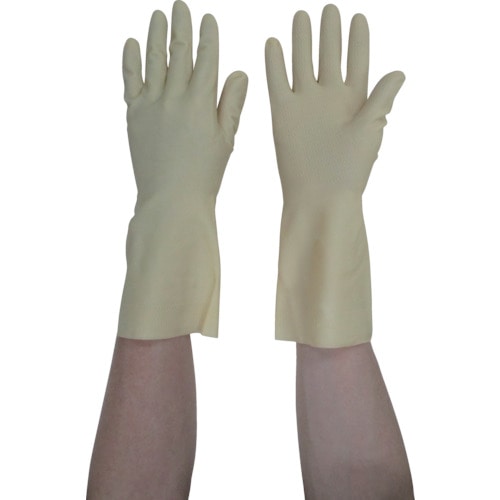 トラスコ中山 ビニスター 天然ゴム手袋 ビューティー中あつ手 M(ご注文単位1組)【直送品】