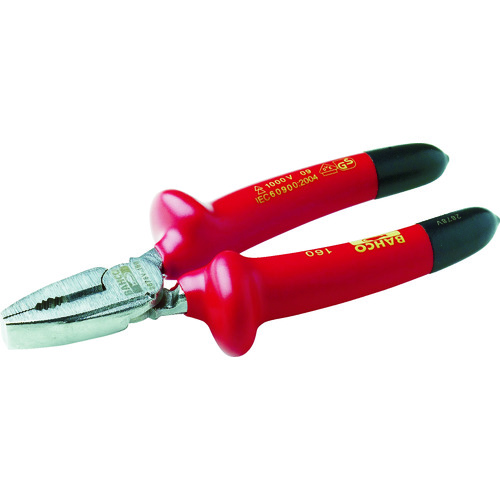 トラスコ中山 バーコ 絶縁ペンチ ピアノ線切断2.0mm 全長180mm(ご注文単位1個)【直送品】