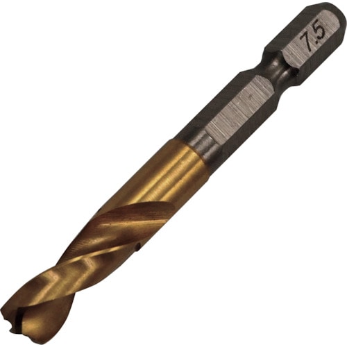 トラスコ中山 RELIEF 六角軸ショートドリル 7.5mm（ご注文単位1パック）【直送品】