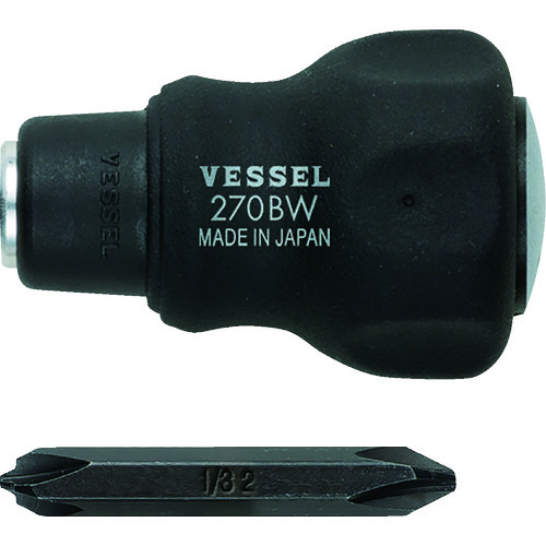 トラスコ中山 ベッセル コンビプラス スタビードライバー No.270BW-123(+1・+3/+2)(ご注文単位1パック)【直送品】