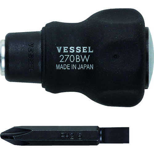 トラスコ中山 ベッセル クッションスタビー 差替ドライバー No.270BW-62(+2/-6)(ご注文単位1パック)【直送品】