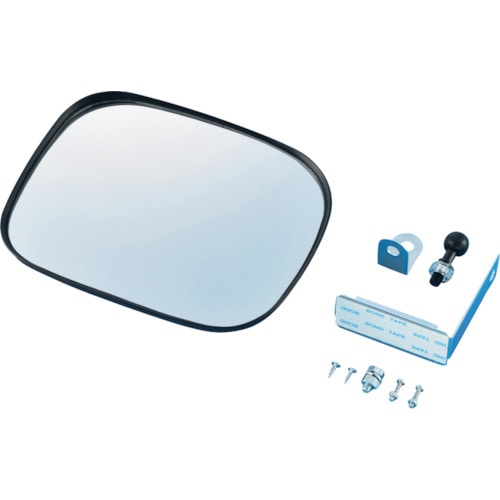 トラスコ中山 緑十字 小型カーブミラー(マグネットタイプ) 黒 壁角15BK 150×180mm 取付金具付(ご注文単位1台)【直送品】