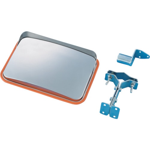 トラスコ中山 緑十字 小型カーブミラー(ステンレスタイプ) 壁角SS35 225×320mm 取付金具付(ご注文単位1台)【直送品】