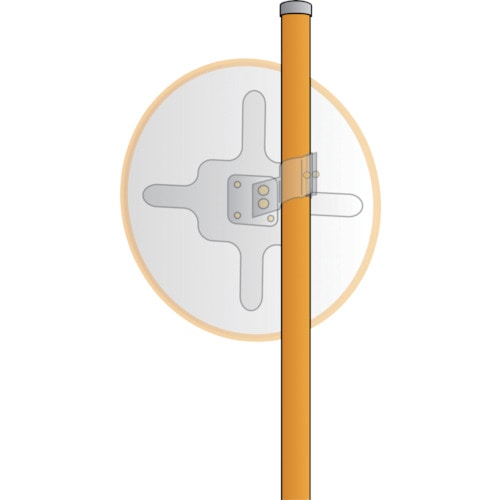 トラスコ中山 緑十字 カーブミラー用ポール(埋込タイプ) 34.1Φ×2200mm スチール製 オプションポール34φ(ご注文単位1本)【直送品】
