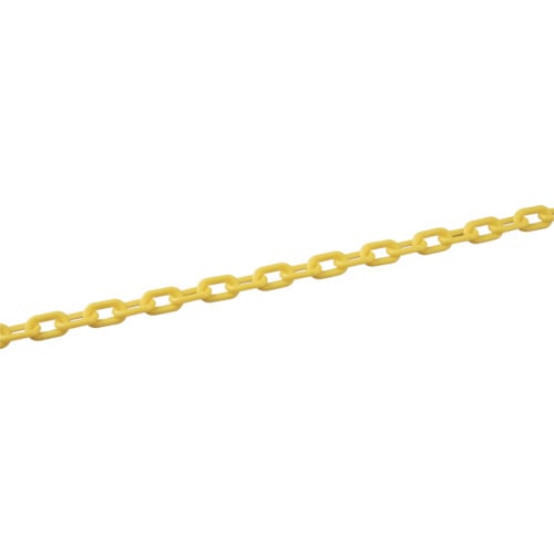 トラスコ中山 緑十字 プラスチックチェーン 黄 PT-630Y 長さ30m 線径6mmΦ ポリエチレン（ご注文単位1巻）【直送品】