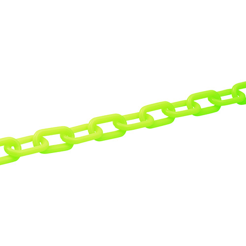 トラスコ中山 緑十字 プラスチックチェーン 蛍光緑 PT-830kg 長さ30m 線径8mmΦ ポリエチレン（ご注文単位1巻）【直送品】