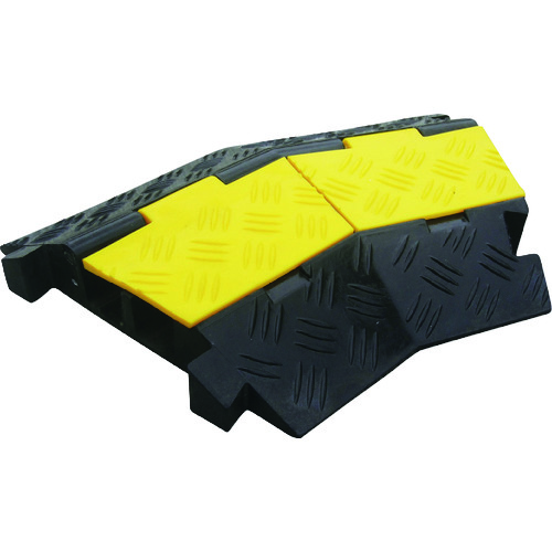 トラスコ中山 緑十字 ケーブルプロテクター 2系統タイプ/コーナー用 ケーブルガード2C(R) 400×250×45mm(ご注文単位1個)【直送品】