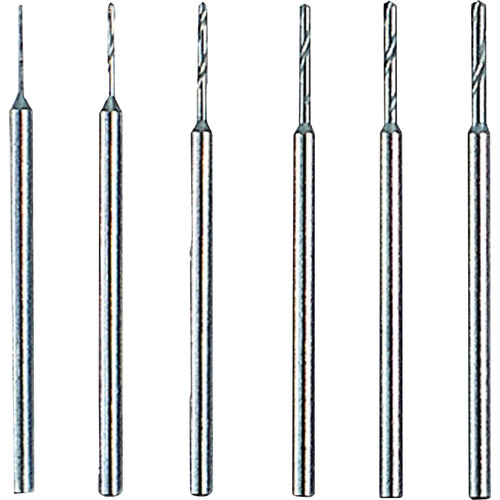 トラスコ中山 プロクソン マイクログラインダー用先端工具 小径ドリル6種セット(ご注文単位1セット)【直送品】