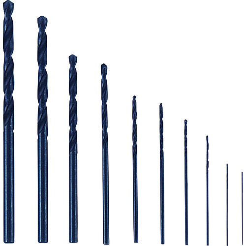トラスコ中山 プロクソン マイクログラインダー用先端工具 ドリル10種セット(ご注文単位1セット)【直送品】