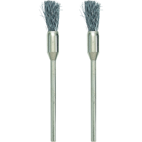 トラスコ中山 プロクソン マイクログラインダー用先端工具 ワイヤーブラシ2本ホウキ型(鉄)(ご注文単位1セット)【直送品】