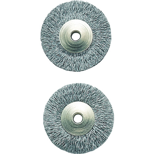 トラスコ中山 プロクソン マイクログラインダー用先端工具 ワイヤーブラシ2枚ディスク型(鉄)(ご注文単位1セット)【直送品】