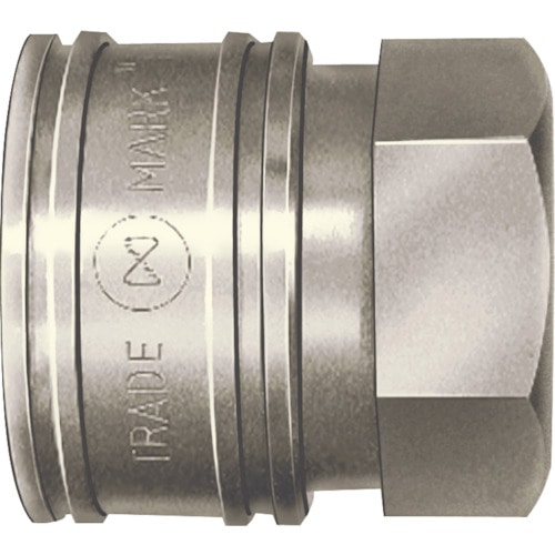 トラスコ中山 日東 TSPカプラ 鋼鉄製(おねじ取付用ソケット) 相手側R1/4(00836)(ご注文単位1個)【直送品】
