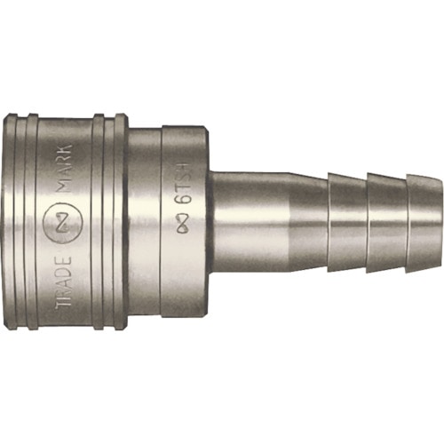 トラスコ中山 日東 TSPカプラ 鋼鉄製(ホース取付用ソケット) 相手側1/4インチ(00834)(ご注文単位1個)【直送品】