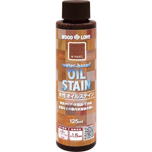 トラスコ中山 ニッぺ 水性オイルステイン 125ml マホガニ 300N054(ご注文単位1個)【直送品】
