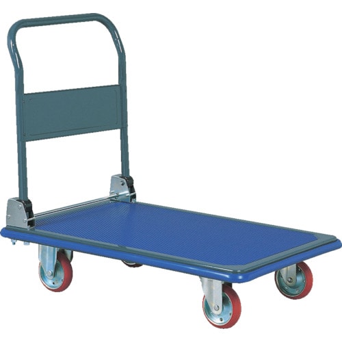 トラスコ中山 アイケー プレス製運搬車 折り畳みハンドルタイプ 均等荷重300kg(ご注文単位1台)【直送品】