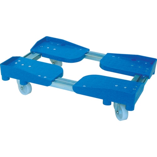 トラスコ中山 ルート コンテナ台車(伸縮式) ルートボーイ302PP型(樹脂仕様) 最大:幅530×長さ830 質量6.1kg(ご注文単位1台)【直送品】