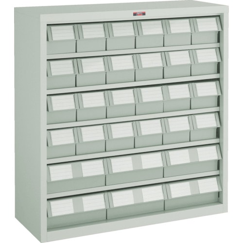 トラスコ中山 TRUSCO パーツケース バンラックケース L型 引出小X24 大X6個 H880 ネオグレー(ご注文単位1台)【直送品】