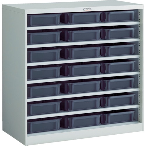 トラスコ中山 TRUSCO パーツケース バンラックケースCF型 TSK-6BKX21個付(ご注文単位1台)【直送品】