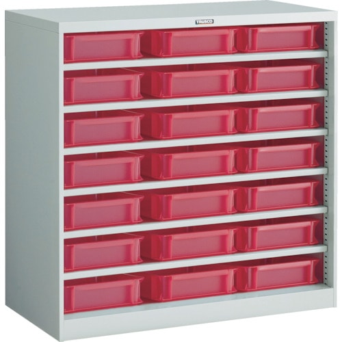 トラスコ中山 TRUSCO パーツケース バンラックケースCF型 TSK-6RX21個付(ご注文単位1台)【直送品】