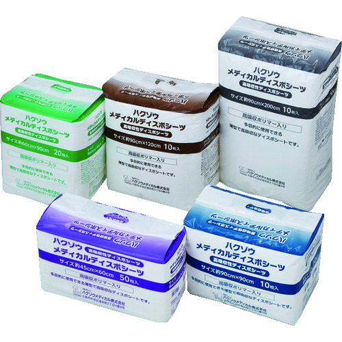 トラスコ中山 ハクゾウメディカル メディカルディスポシーツ 149-2446(ご注文単位1袋)【直送品】