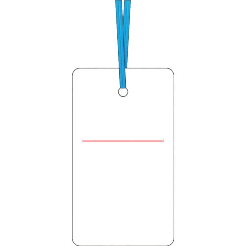 トラスコ中山 つくし ケーブルタグ 荷札式 白無地 両面印刷 ビニタイ付き(ご注文単位1枚)【直送品】