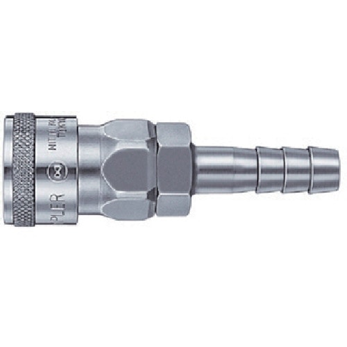 トラスコ中山 日東 ハイカプラ 鋼鉄製 ニトリルゴムNBR(SG)(ホース取付用ソケット)相手側3/8インチ 耐圧力2.0Mpa(00304)(ご注文単位1個)【直送品】