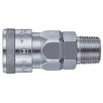 トラスコ中山 日東 ハイカプラ 鋼鉄製 ニトリルゴムNBR(SG)(めねじ取付用ソケット)相手側Rc3/8 耐圧力2.0Mpa(00305)(ご注文単位1個)【直送品】