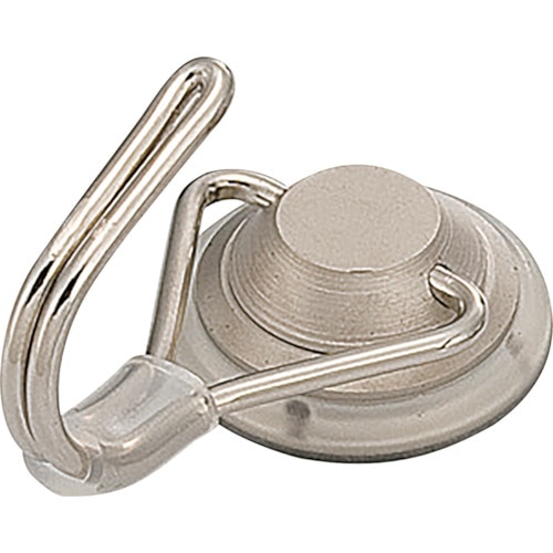 トラスコ中山 緑十字 強磁力マグネットフック シルバー MF-836S 24mmΦ 耐荷重3kg スチール製(ご注文単位1個)【直送品】