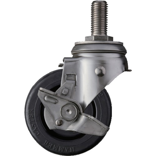 トラスコ中山 ハンマー SUS サイドSP付 ねじ込み ゴム車100mm(ご注文単位1個)【直送品】